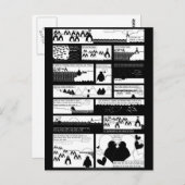 Ben je mijn pinguïn? Zwart BG Briefkaart (Voorkant / Achterkant)