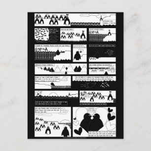 Ben je mijn pinguïn? Zwart BG Briefkaart