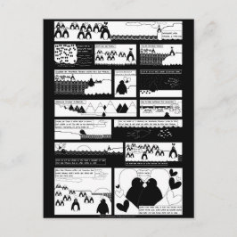 Ben je mijn pinguïn? Zwart BG Briefkaart