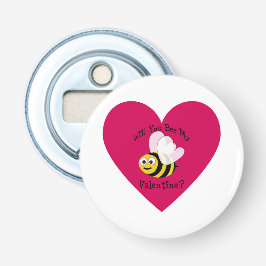 Ben je mijn? Red Heart Button Flesopener