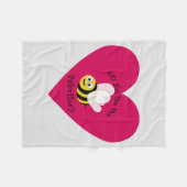 Ben je mijn? Red Heart Fleece Deken (Voorkant (Horizontaal))