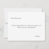 Ben je mijn Ring Bearer? | Groomsman Kaart (Achterkant)