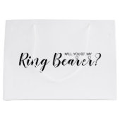Ben je mijn Ring Bearer? Modern voorstel Groot Cadeauzakje (Voorkant)