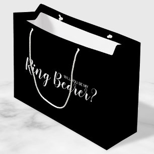 Ben je mijn Ring Bearer? Modern voorstel Groot Cadeauzakje