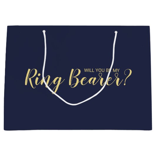 Ben je mijn Ring Bearer? Modern voorstel Groot Cadeauzakje (Voorkant)