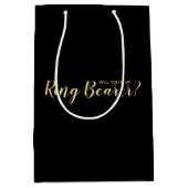 Ben je mijn Ring Bearer? Modern voorstel Medium Cadeauzakje (Voorkant)