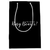 Ben je mijn Ring Bearer? Modern voorstel Medium Cadeauzakje (Voorkant)