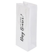 Ben je mijn Ring Bearer? Modern voorstel Wijn Cadeautas (Voorkant Gekanteld)