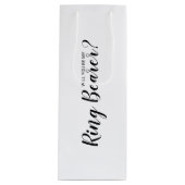 Ben je mijn Ring Bearer? Modern voorstel Wijn Cadeautas (Voorkant)