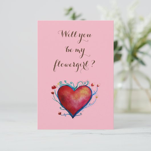 Ben je mijn roze briefkaart van de roze bruidsmeis (Staand voorkant)