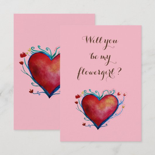 Ben je mijn roze briefkaart van de roze bruidsmeis (Voorkant / Achterkant)