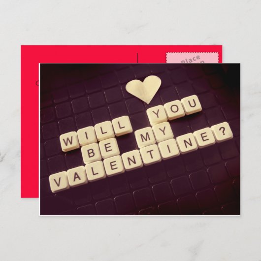 Ben je mijn Valentijn? Feestdagenkaart (Voorkant / Achterkant)