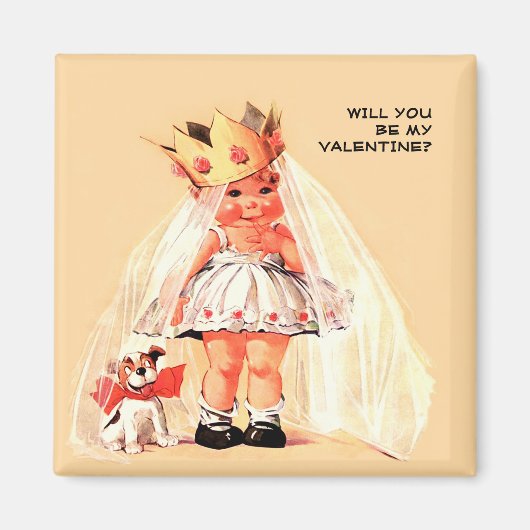 Ben je mijn Valentijn?  kunst Magneet (Voorkant)