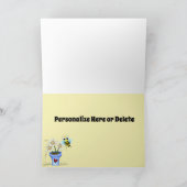 Ben je mijn Valentijn niet? - Blauw, zwart en geel Kaart (Binnen)