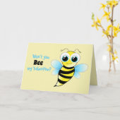 Ben je mijn Valentijn niet? - Blauw, zwart en geel Kaart (Gele Bloem)