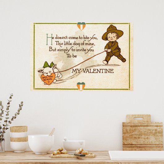 Ben je mijn Valentijn? Poster (Keuken)