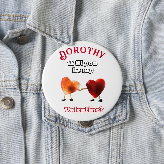 Ben je mijn Valentijn? Ronde Button 4,0 Cm (In situ)