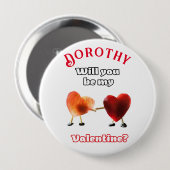Ben je mijn Valentijn? Ronde Button 4,0 Cm (Voorkant /achterkant)