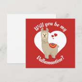 "Ben je mijn Vallamantine?" Llama Valentijns (Voorkant / Achterkant)