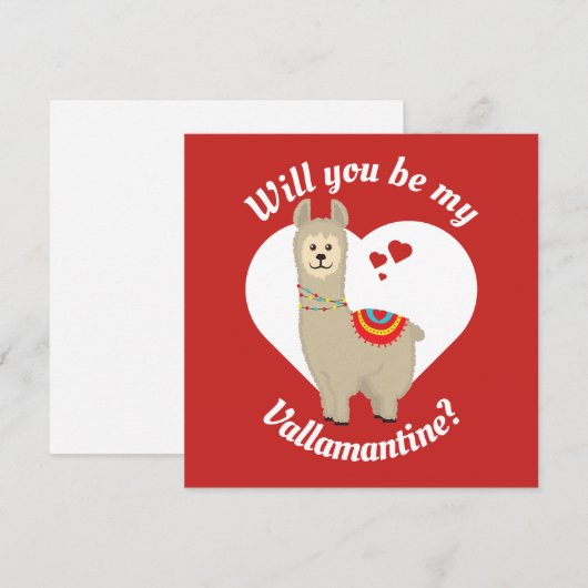"Ben je mijn Vallamantine?" Llama Valentijns (Voorkant / Achterkant)