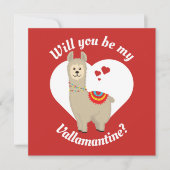 "Ben je mijn Vallamantine?" Llama Valentijns (Voorkant)