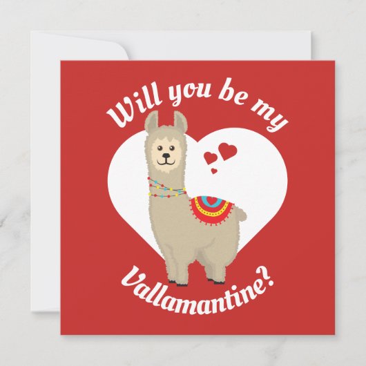 "Ben je mijn Vallamantine?" Llama Valentijns (Voorkant)