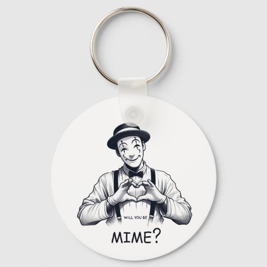 Ben je mime? sleutelhanger (Voorkant)