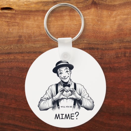 Ben je mime? sleutelhanger (Achterkant)