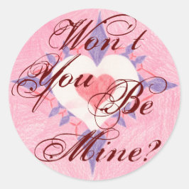 Ben je niet van mij? ronde sticker