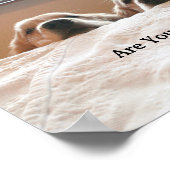 Ben je nog op? Golden Retriever Poster (Hoek)