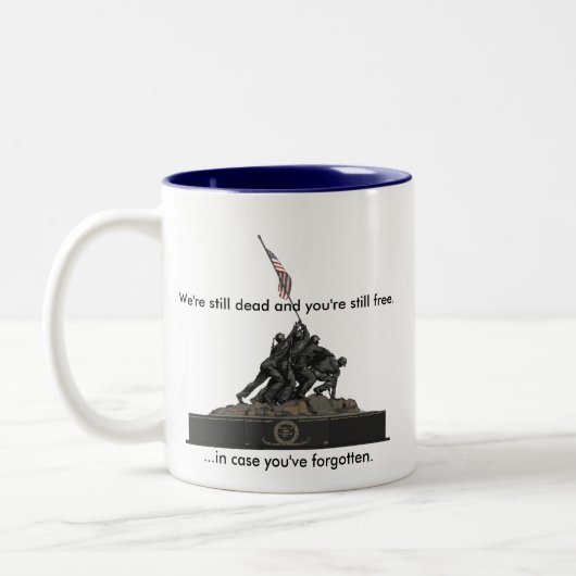 Ben je nog steeds vrij? tweekleurige koffiemok (Links)