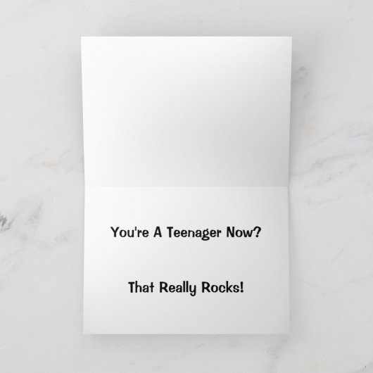 Ben je nu een tiener? Dat is echt Rocks! Kaart (Binnen)