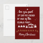 Ben je onderdeel van de Inn Crowd? Grappige kerst Feestdagenkaart (Voorkant / Achterkant)