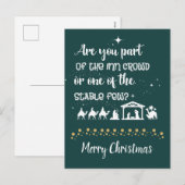 Ben je onderdeel van de Inn Crowd? Grappige kerst Feestdagenkaart (Voorkant / Achterkant)