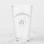 Ben je ooit gebeten door een dode bij? glasverf glas (Achterkant)