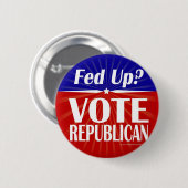 Ben je opgevoed? Stemming republikein Ronde Button 5,7 Cm (Voorkant /achterkant)