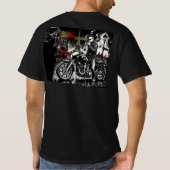 "Ben je psychobilly of motorrijder?" T-shirt (Achterkant)