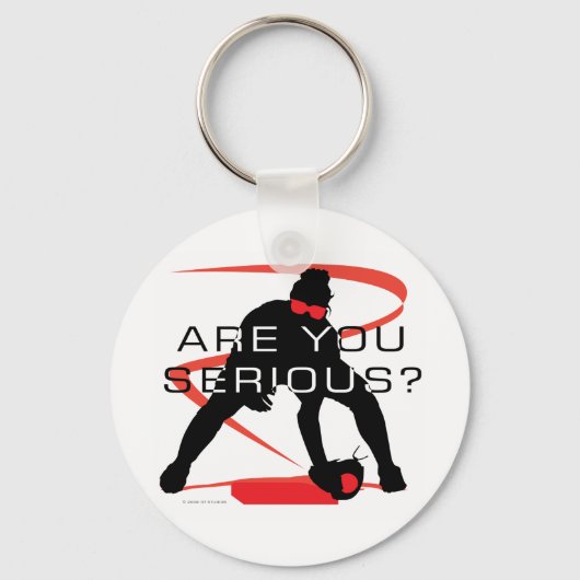 Ben je serieus de rode fielder Softball? Sleutelhanger (Voorkant)