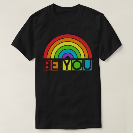 Ben je trots op LGBTQ homo, ally regenboogvlag her T-shirt (Design voorkant)