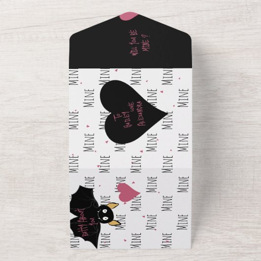 Ben je van mij? Batty Liefde + Valentijn Kaart (Buitenkant)