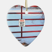 Ben je van mij? Boerderij Gate Valentijn Keramisch Ornament (Rechts)