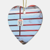 Ben je van mij? Boerderij Gate Valentijn Keramisch Ornament (Links)