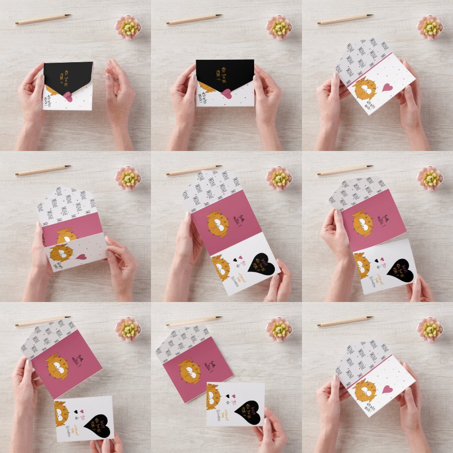 Ben je van mij? PufferFish Liefde + Valentijn Kaar All In One Uitnodiging