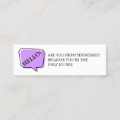 Ben je van Tennessee Fun Dating Calling Card? Mini Visitekaartje (Voorkant)