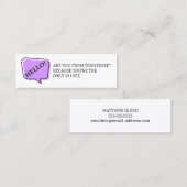 Ben je van Tennessee Fun Dating Calling Card? Mini Visitekaartje (Voorkant / Achterkant)