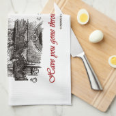 Ben je vandaag door de spiegel gegaan? (Alice) Theedoek (Quarter Fold)