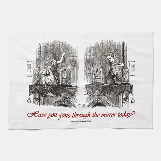 Ben je vandaag door de spiegel gegaan? (Alice) Theedoek (Horizontaal)