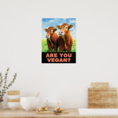 Ben je VEGAN? Poster (Keuken)