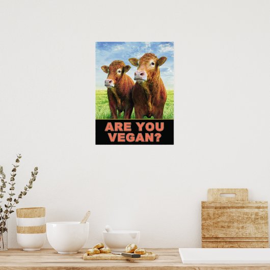 Ben je VEGAN? Poster (Keuken)
