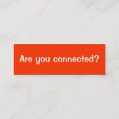 Ben je verbonden? mini visitekaartje (Achterkant)